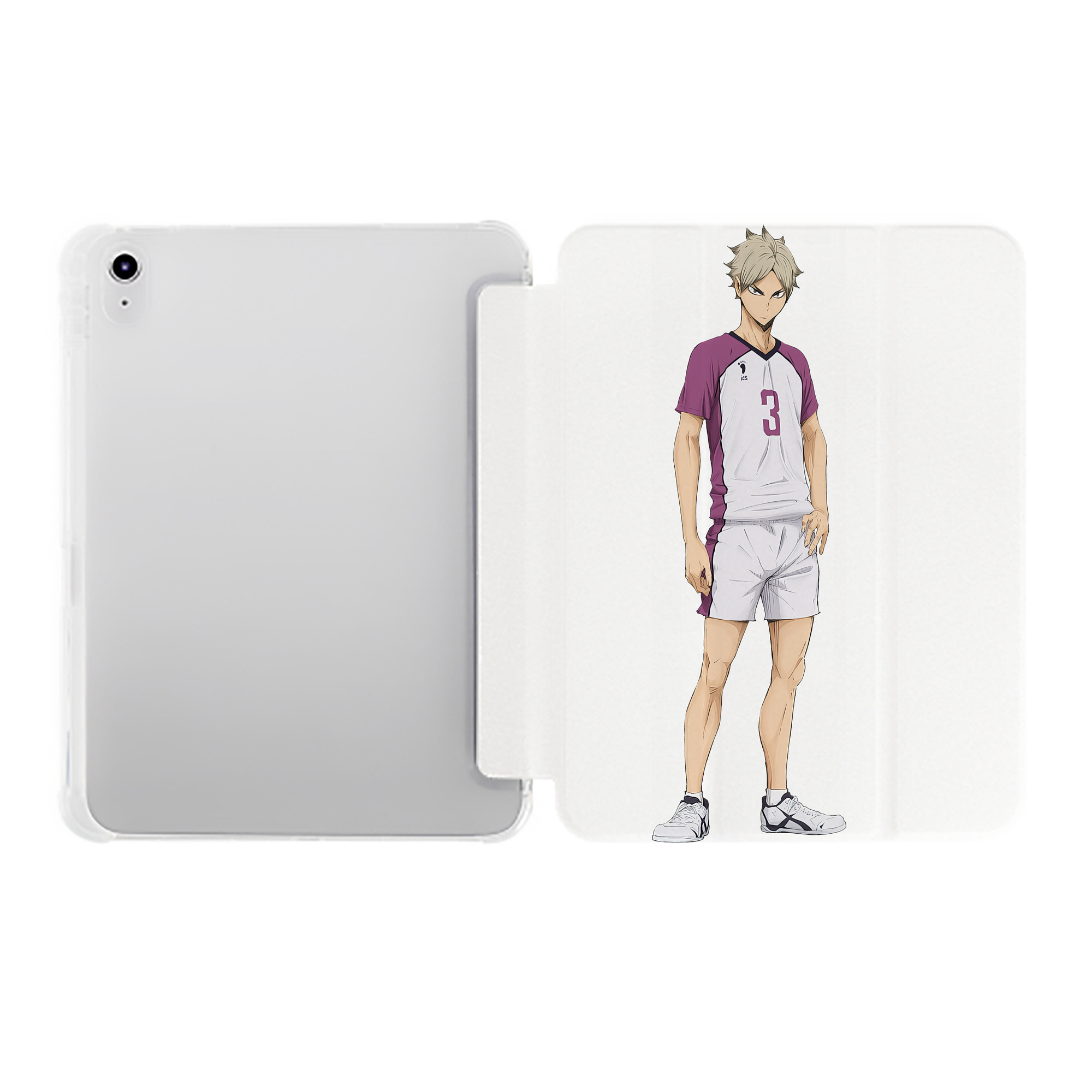 （画像用） ハイキュー!! Haikyu!! IPad ケース ペン収納付き 三つ折りスタンド PUレザー×シリコン 対応機種9.5/10.5/10.9インチ